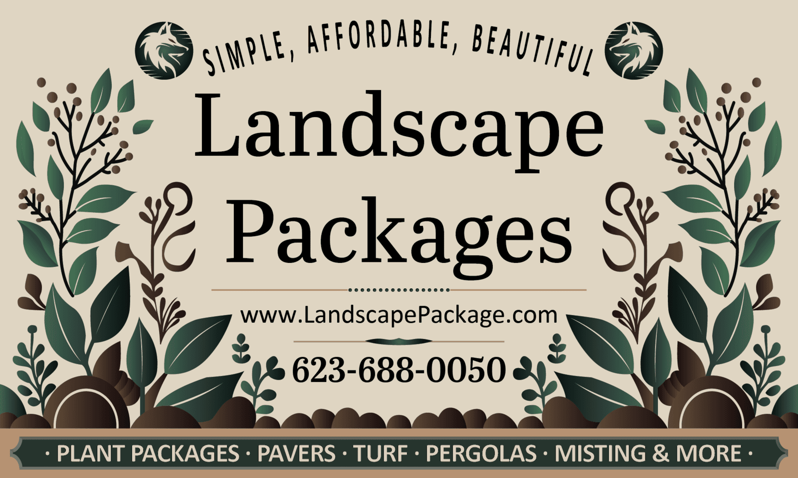 Front Landscape Packages business ard